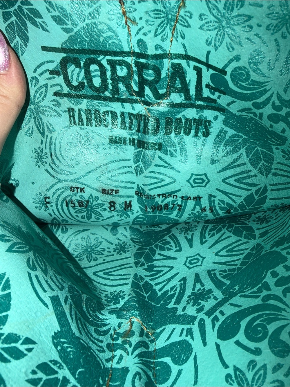 Coral, above the knee cowboy boots - Picture 6 of 9